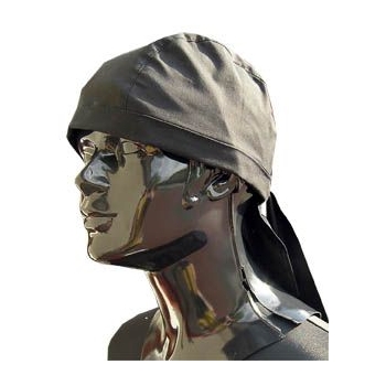 Cienka czarna czapeczka Doo rag, du rag, bandama (id: 15)